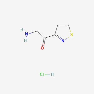 molecular formula C5H7ClN2OS B6609704 2-amino-1-(1,2-thiazol-3-yl)ethan-1-one hydrochloride CAS No. 2866334-70-3