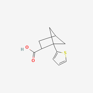molecular formula C11H12O2S B6609709 1-(thiophen-2-yl)bicyclo[2.1.1]hexane-2-carboxylic acid CAS No. 2866334-63-4