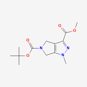 molecular formula C13H19N3O4 B6609727 5-tert-butyl 3-methyl 1-methyl-1H,4H,5H,6H-pyrrolo[3,4-c]pyrazole-3,5-dicarboxylate CAS No. 2104209-15-4