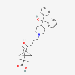 molecular formula C31H41NO4 B6609740 2-(3-{1-hydroxy-4-[4-(hydroxydiphenylmethyl)piperidin-1-yl]butyl}bicyclo[1.1.1]pentan-1-yl)-2-methylpropanoic acid CAS No. 2770358-98-8