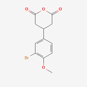 molecular formula C12H11BrO4 B6609749 4-(3-bromo-4-methoxyphenyl)oxane-2,6-dione CAS No. 2353647-86-4