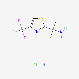 B6609773 2-[4-(trifluoromethyl)-1,3-thiazol-2-yl]propan-2-amine hydrochloride CAS No. 2866355-68-0