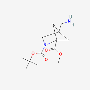 molecular formula C13H22N2O4 B6609781 2-tert-butyl 1-methyl 4-(aminomethyl)-2-azabicyclo[2.1.1]hexane-1,2-dicarboxylate CAS No. 2386682-92-2