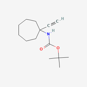 molecular formula C14H23NO2 B6609791 tert-butyl N-(1-ethynylcycloheptyl)carbamate CAS No. 2866353-90-2