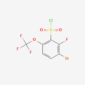 molecular formula C7H2BrClF4O3S B6609810 3-bromo-2-fluoro-6-(trifluoromethoxy)benzene-1-sulfonyl chloride CAS No. 2702870-86-6