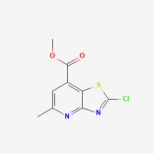 molecular formula C9H7ClN2O2S B6609819 methyl 2-chloro-5-methyl-[1,3]thiazolo[4,5-b]pyridine-7-carboxylate CAS No. 2866334-49-6