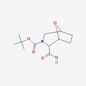 molecular formula C12H19NO5 B6609846 3-[(tert-butoxy)carbonyl]-8-oxa-3-azabicyclo[3.2.1]octane-2-carboxylic acid CAS No. 2168499-63-4