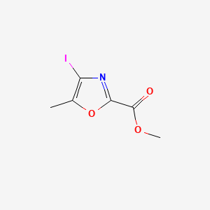 molecular formula C6H6INO3 B6609848 methyl 4-iodo-5-methyl-1,3-oxazole-2-carboxylate CAS No. 2866308-73-6