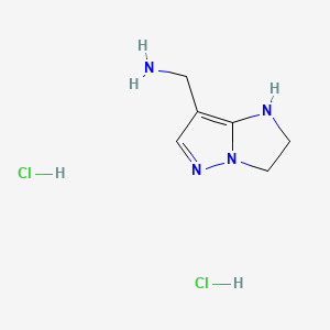 molecular formula C6H12Cl2N4 B6609856 1-{1H,2H,3H-pyrazolo[1,5-a]imidazol-7-yl}methanamine dihydrochloride CAS No. 2870659-73-5