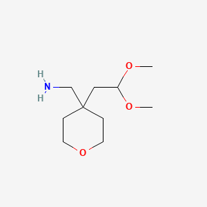 molecular formula C10H21NO3 B6609862 1-[4-(2,2-dimethoxyethyl)oxan-4-yl]methanamine CAS No. 2866322-59-8