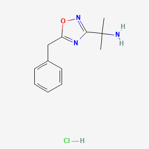 molecular formula C12H16ClN3O B6609869 2-(5-benzyl-1,2,4-oxadiazol-3-yl)propan-2-amine hydrochloride CAS No. 2866308-41-8