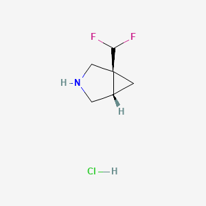 molecular formula C6H10ClF2N B6609883 (1S,5S)-1-(difluoromethyl)-3-azabicyclo[3.1.0]hexane hydrochloride CAS No. 2866254-59-1
