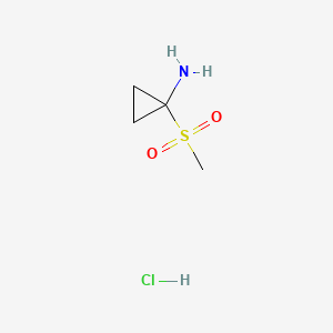 molecular formula C4H10ClNO2S B6609890 1-methanesulfonylcyclopropan-1-amine hydrochloride CAS No. 2866319-17-5