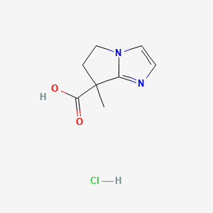 molecular formula C8H11ClN2O2 B6609909 7-methyl-5H,6H,7H-pyrrolo[1,2-a]imidazole-7-carboxylic acid hydrochloride CAS No. 2866308-92-9