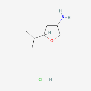molecular formula C7H16ClNO B6609915 5-(propan-2-yl)oxolan-3-amine hydrochloride CAS No. 2866333-81-3