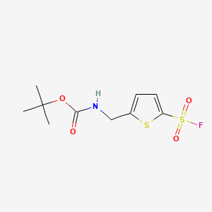 molecular formula C10H14FNO4S2 B6609930 tert-butyl N-{[5-(fluorosulfonyl)thiophen-2-yl]methyl}carbamate CAS No. 2387031-39-0
