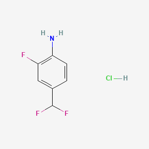molecular formula C7H7ClF3N B6609934 4-(difluoromethyl)-2-fluoroaniline hydrochloride CAS No. 2866322-70-3
