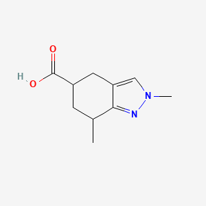 molecular formula C10H14N2O2 B6609962 2,7-dimethyl-4,5,6,7-tetrahydro-2H-indazole-5-carboxylic acid CAS No. 2870667-92-6