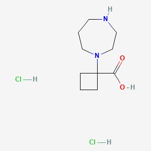 molecular formula C10H20Cl2N2O2 B6609972 1-(1,4-diazepan-1-yl)cyclobutane-1-carboxylic acid dihydrochloride CAS No. 2866307-77-7