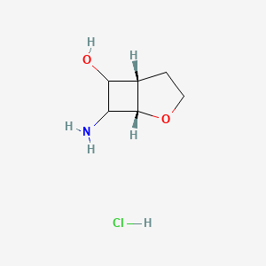molecular formula C6H12ClNO2 B6609978 rac-(1R,5R)-7-amino-2-oxabicyclo[3.2.0]heptan-6-ol hydrochloride CAS No. 2866306-10-5