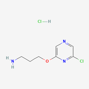 molecular formula C7H11Cl2N3O B6609999 3-[(6-chloropyrazin-2-yl)oxy]propan-1-amine hydrochloride CAS No. 2866316-95-0