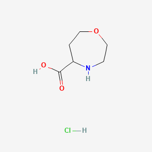 molecular formula C6H12ClNO3 B6610001 1,4-oxazepane-5-carboxylic acid hydrochloride CAS No. 2866317-52-2