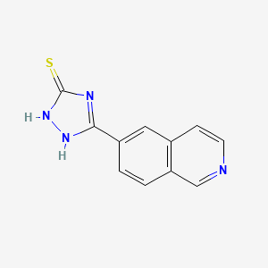 molecular formula C11H8N4S B6610016 5-(isoquinolin-6-yl)-4H-1,2,4-triazole-3-thiol CAS No. 2274998-03-5