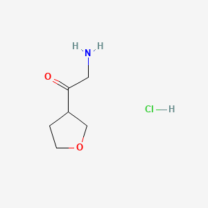 molecular formula C6H12ClNO2 B6610029 2-amino-1-(oxolan-3-yl)ethan-1-one hydrochloride CAS No. 2866354-22-3