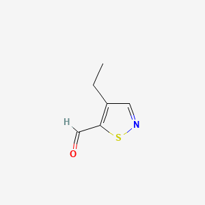 molecular formula C6H7NOS B6610039 4-ethyl-1,2-thiazole-5-carbaldehyde CAS No. 2764015-97-4