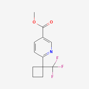 molecular formula C12H12F3NO2 B6610047 methyl 6-[1-(trifluoromethyl)cyclobutyl]pyridine-3-carboxylate CAS No. 2763756-50-7