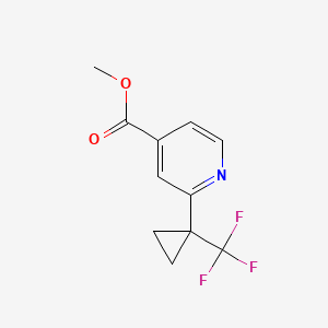molecular formula C11H10F3NO2 B6610052 methyl 2-[1-(trifluoromethyl)cyclopropyl]pyridine-4-carboxylate CAS No. 2866307-26-6