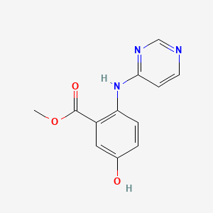 molecular formula C12H11N3O3 B6610055 methyl 5-hydroxy-2-[(pyrimidin-4-yl)amino]benzoate CAS No. 2680535-93-5