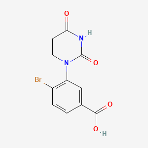 molecular formula C11H9BrN2O4 B6610066 4-bromo-3-(2,4-dioxo-1,3-diazinan-1-yl)benzoic acid CAS No. 2680871-22-9