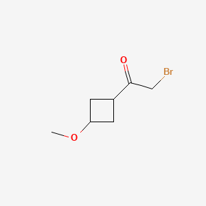 molecular formula C7H11BrO2 B6610071 2-bromo-1-(3-methoxycyclobutyl)ethan-1-one, Mixture of diastereomers CAS No. 2156552-69-9