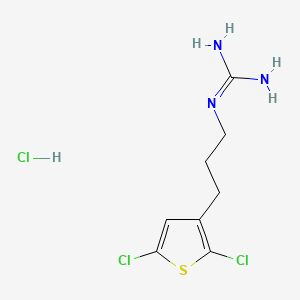 molecular formula C8H12Cl3N3S B6610078 N''-[3-(2,5-dichlorothiophen-3-yl)propyl]guanidine hydrochloride CAS No. 2694745-52-1