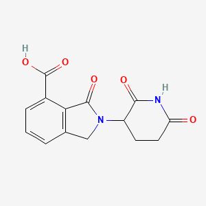 molecular formula C14H12N2O5 B6610106 2-(2,6-dioxopiperidin-3-yl)-3-oxo-2,3-dihydro-1H-isoindole-4-carboxylic acid CAS No. 2703764-14-9