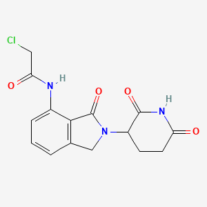 molecular formula C15H14ClN3O4 B6610117 2-chloro-N-[2-(2,6-dioxopiperidin-3-yl)-3-oxo-2,3-dihydro-1H-isoindol-4-yl]acetamide CAS No. 2703760-83-0