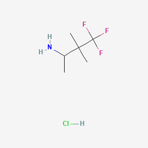 molecular formula C6H13ClF3N B6610127 4,4,4-trifluoro-3,3-dimethylbutan-2-amine hydrochloride CAS No. 1823012-44-7