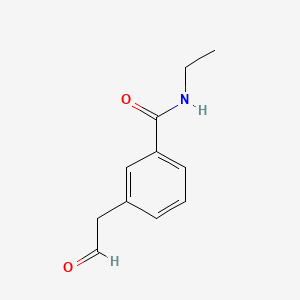 molecular formula C11H13NO2 B6610142 N-ethyl-3-(2-oxoethyl)benzamide CAS No. 2228995-82-0