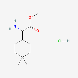 molecular formula C11H22ClNO2 B6610162 methyl 2-amino-2-(4,4-dimethylcyclohexyl)acetate hydrochloride CAS No. 2866318-32-1
