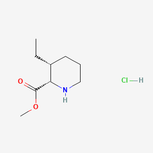 rac-methyl (2R,3S)-3-ethylpiperidine-2-carboxylate hydrochloride, cis