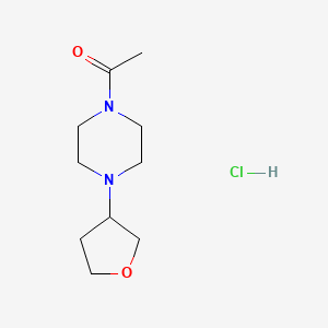 molecular formula C10H19ClN2O2 B6610168 1-[4-(oxolan-3-yl)piperazin-1-yl]ethan-1-one hydrochloride CAS No. 2247106-33-6