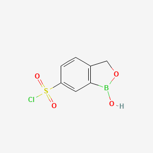 molecular formula C7H6BClO4S B6610173 1-hydroxy-1,3-dihydro-2,1-benzoxaborole-6-sulfonyl chloride CAS No. 1985599-52-7