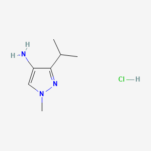 molecular formula C7H14ClN3 B6610195 1-methyl-3-(propan-2-yl)-1H-pyrazol-4-amine hydrochloride CAS No. 2708646-08-4