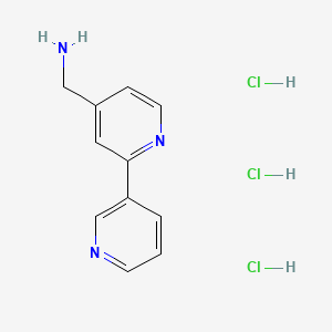 molecular formula C11H14Cl3N3 B6610202 1-{[2,3'-bipyridin]-4-yl}methanamine trihydrochloride CAS No. 2866354-44-9