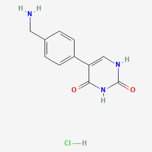 molecular formula C11H12ClN3O2 B6610212 5-[4-(aminomethyl)phenyl]-1,2,3,4-tetrahydropyrimidine-2,4-dione hydrochloride CAS No. 2247107-75-9