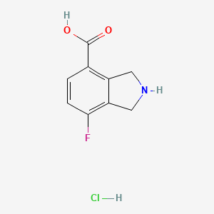 molecular formula C9H9ClFNO2 B6610218 7-fluoro-2,3-dihydro-1H-isoindole-4-carboxylic acid hydrochloride CAS No. 2866323-05-7