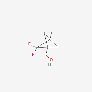 molecular formula C7H10F2O B6610221 {2,2-difluoro-3-methylbicyclo[1.1.1]pentan-1-yl}methanol CAS No. 2866318-58-1