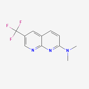 molecular formula C11H10F3N3 B6610224 N,N-二甲基-6-(三氟甲基)-1,8-萘啶-2-胺 CAS No. 2758004-39-4