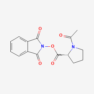 molecular formula C15H14N2O5 B6610231 1,3-dioxo-2,3-dihydro-1H-isoindol-2-yl (2R)-1-acetylpyrrolidine-2-carboxylate CAS No. 2248187-14-4